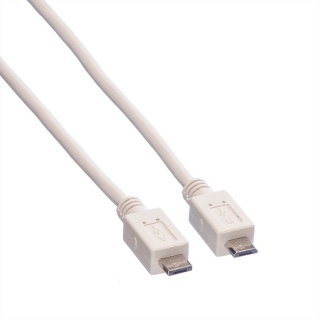 Cablu micro USB-A la micro USB-B 2.0 T-T 1.8m Alb, Value 11.99.8753