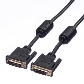 Cablu DVI-D Dual Link 24+1pini T-T ecranat 10m, Roline 11.04.5595