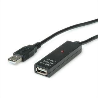 Cablu prelungitor USB 2.0 activ T-M 30m, Value 12.99.1111