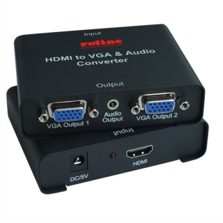 Adaptor HDMI la 2 x VGA, Roline 14.01.3526