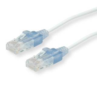 Cablu retea UTP Cat.6 slim Alb 1m, Roline 21.15.0961