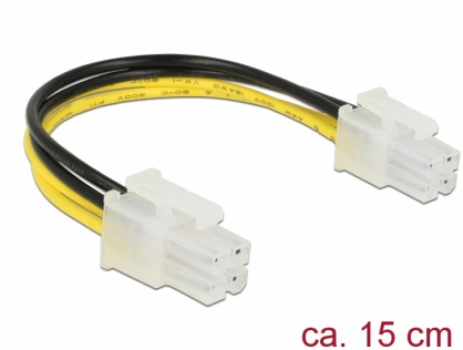 Cablu de alimentare P4 T-T 0.15m, Delock 85450