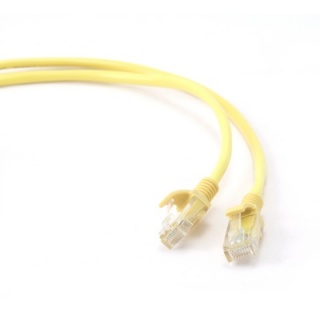 Cablu retea UTP Cat.5e 0.25m Galben, Gembird PP12-0.25M/Y