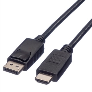 Cablu Displayport la HDMI 1m T-T Negru, Roline 11.04.5780