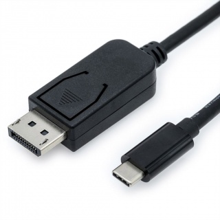 Cablu USB tip C la Displayport v1.2 4K T-T 1m Negru, Value 11.99.5845