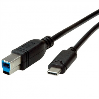 Cablu USB 3.0 tip C la USB tip B negru T-T 3m, Roline 11.02.8881