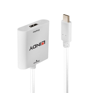 Adaptor USB 3.1-C la HDMI 4K@60Hz T-M Alb, Lindy L43247