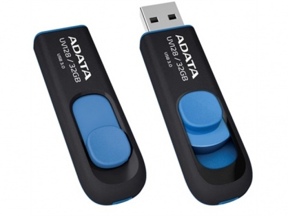 Stick USB 3.0 32GB UV128 Black&Blue, ADATA  AUV128-32G-RBE