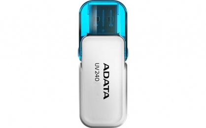 Stick USB 2.0 cu capac pliabil 16GB UV240 Alb, ADATA 