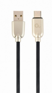 Cablu USB 2.0 la USB-C Premium 1m Negru, Gembird CC-USB2R-AMCM-1M