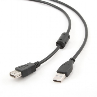 Cablu prelungitor USB 2.0 T-M ferita 3m, CCF-USB2-AMAF-10