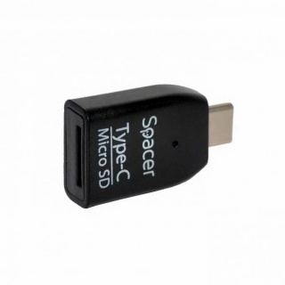 Cititor de carduri USB-C 3.1 la micro SD Negru, Spacer SPCR-307