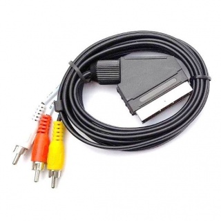 Cablu Scart la 3 x RCA T-T 2m, KTCBLHE11022A