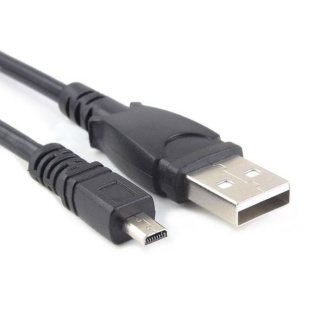 Cablu USB 2.0 la mini USB (Sanyo,Panasonic LUMIX, Fuji, Nikon) 2m Negru, KU2M2D