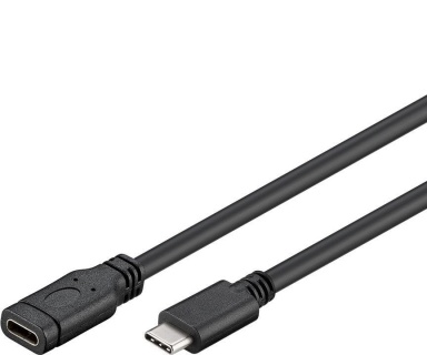 Cablu prelungitor USB 3.1 tip C T-M negru 1m, KU31MF1