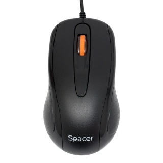 Mouse optic USB negru, Spacer SPMO-F01