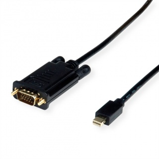 Cablu Mini Displayport la VGA 1080p T-T 5m Negru, Value 11.99.5809