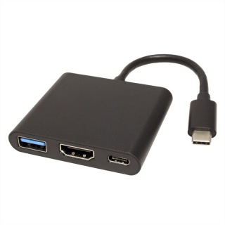 Adaptor USB-C la HDMI + 1 x USB-A 3.0 + 1 x USB-C PD (Power Delivery) T-M, Value 12.99.1131
