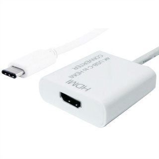 Adaptor USB tip C la HDMI T-M 10cm Alb, Value 12.99.3210