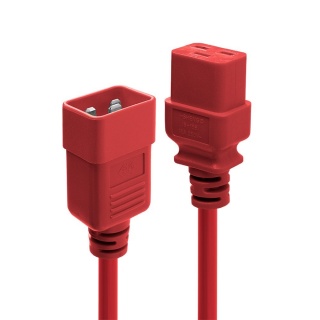 Cablu de alimentare IEC C19 la C20 1m Rosu, Lindy L30123