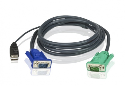 Set cabluri pentru KVM 3 in 1 SPHD USB 1.2m, Aten 2L-5201U