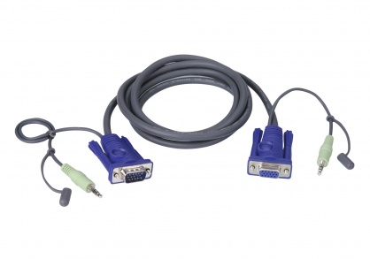 Cablu VGA cu Audio 1.8m, Aten 2L-2402A