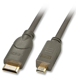 Cablu mini HDMI-C la micro HDMI-D T-T 0.5m, Lindy L41340