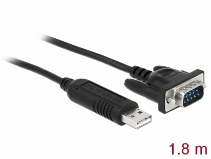 Adaptor USB la Serial RS-232/422/485 15 kV ESD 1.8m, Delock 87741