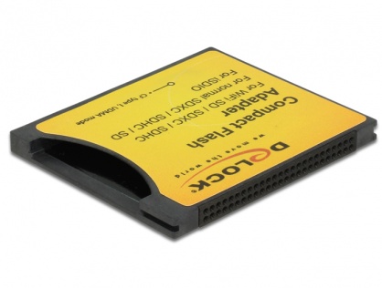 Adaptor Compact Flash tip I la iSDIO (WiFi SD), SDHC, SDXC, Delock 62637