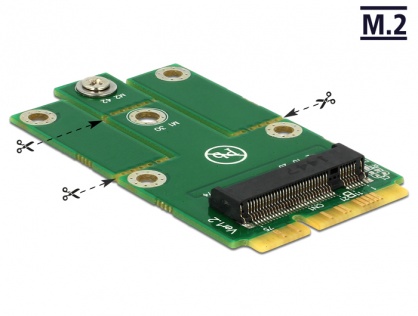Adaptor mini PCIe la M.2 NGFF key B, Delock 62654