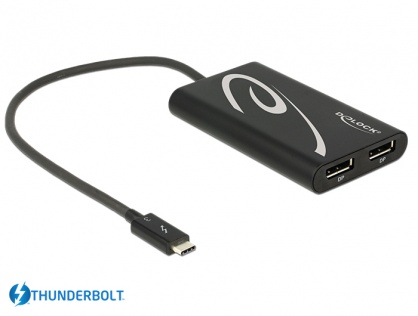Adaptor Thunderbolt 3 (USB-C) la 2 x Displayport T-M 4K 60Hz, Delock 62708