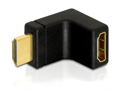 Adaptor HDMI T - M unghi 90 grade in sus, Delock 65072