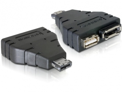Adaptor Power Over eSATA la 1x eSATA si 1x USB, Delock 65119