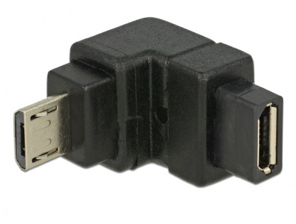 Adaptor micro USB-B 2.0 in unghi jos, Delock 65668