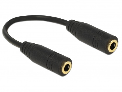 Adaptor Audio Stereo Jack 3.5 mm 4 pini M-M 13cm, Delock 65896