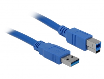 Cablu USB 3.0 tip A la tip B 2m T-T albastru, Delock 82434