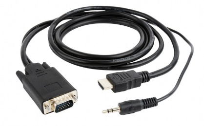 Cablu HDMI la VGA cu audio si alimentare USB T-T 2m, Gembird A-HDMI-VGA-03-6