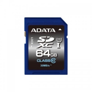 Card de memorie SDXC 64GB clasa 10, ADATA ASDX64GUICL10-R
