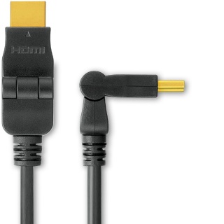 Cablu HDMI-A v1.4 3D Full HD conector rotativ T-T 3m Negru, KPHDMO3