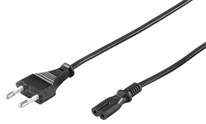 Cablu alimentare Euro la IEC C7 (casetofon) 3m negru 230V, KPSPM3