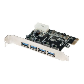 PCI Express la 4 x USB 3.0, VIA, Logilink PC0057A