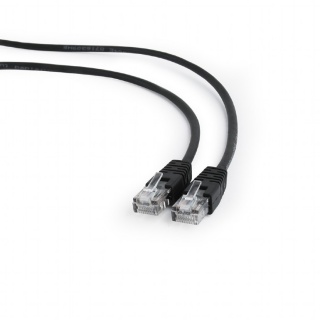 Cablu retea UTP Cat.5e 5m negru, Gembird PP12-5M/BK