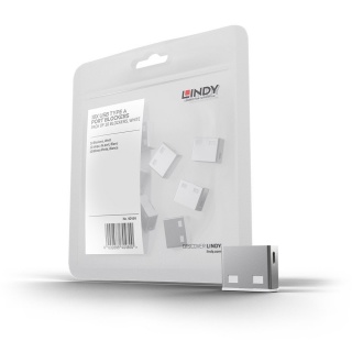 USB Port Blocker 10 bucati albe, Lindy L40464