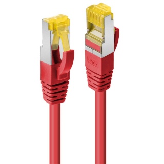 Cablu de retea S/FTP cat 7 LSOH cu mufe RJ45 Rosu 0.3m, Lindy L47290