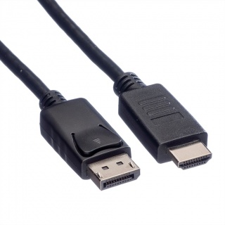 Cablu Displayport la HDMI 2m T-T Negru, Roline 11.04.5781 