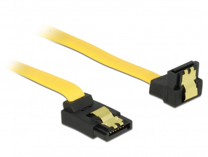 Cablu SATA III 6 Gb/s sus - jos cu fixare 70cm, Delock 82822
