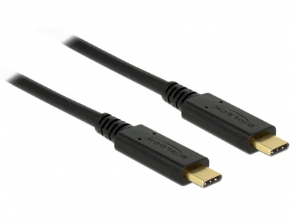 Cablu USB 3.1 Gen 2 (10 Gbps) Tip C la tip C T-T 0.5m 3A E-Marker, Delock 83042