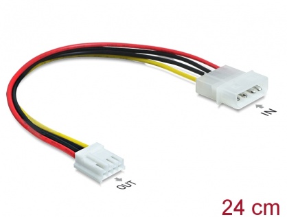Cablu de alimentare Molex 4 pini la floppy T-M, Delock 83184