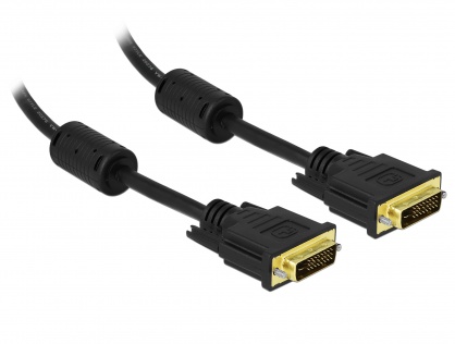 Cablu DVI-D 24+1 pini Dual Link T-T 1m, Delock 83189