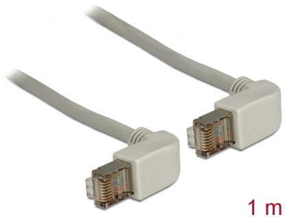Cablu retea Cat.6 SSTP unghi 1m, Delock 83521